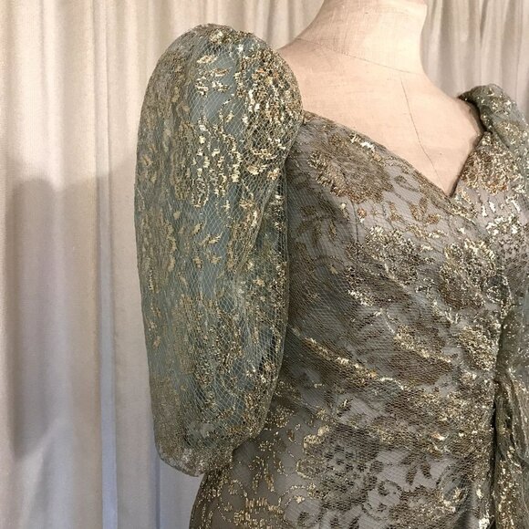 Vintage NEW Women's Princess Gown Separates Dress Blue Gold 1970s - Picture 7 of 16